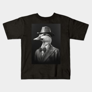 Duck in Suit and Hat Kids T-Shirt